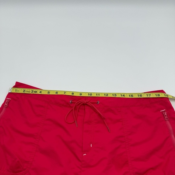 Nautica Women’s Pink Nylon Drawstring Skirt XL Deep Zipper Pocket Front Closure - Picture 6 of 7